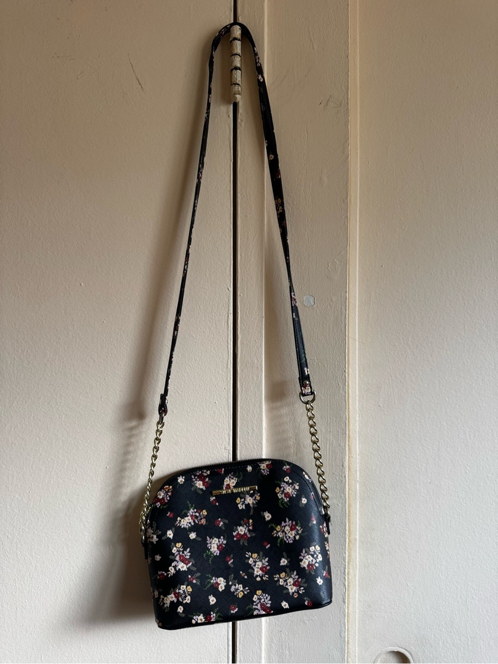 Steve Madden Black Floral Crossbody Bag